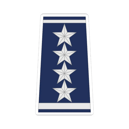 US Air force O10 class b (United States) (Military Rank) STICKER Vinyl Kiss-Cut Decal 6 Inch White - The Sticker Space