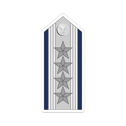 US Air force O10 mess (United States) (Military Rank) STICKER Vinyl Kiss-Cut Decal 4 Inch White - The Sticker Space