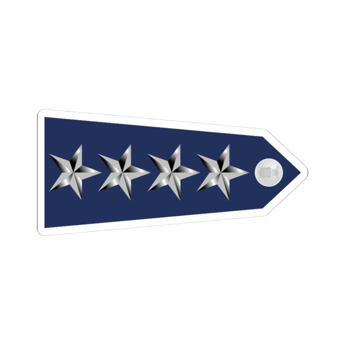 US Air Force O10 shoulderboard rotated 1949-1999 (United States) (Military Rank) STICKER Vinyl Kiss-Cut Decal 3 Inch White - The Sticker Space