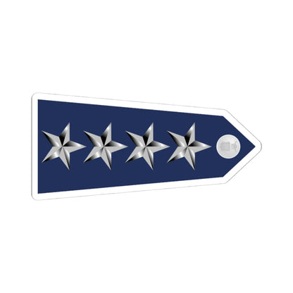 US Air Force O10 shoulderboard rotated 1949-1999 (United States) (Military Rank) STICKER Vinyl Kiss-Cut Decal 4 Inch White - The Sticker Space