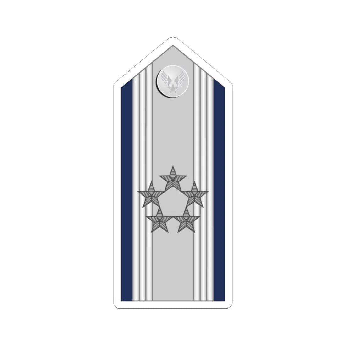 US Air force O11 mess (United States) (Military Rank) STICKER Vinyl Kiss-Cut Decal 4 Inch White - The Sticker Space