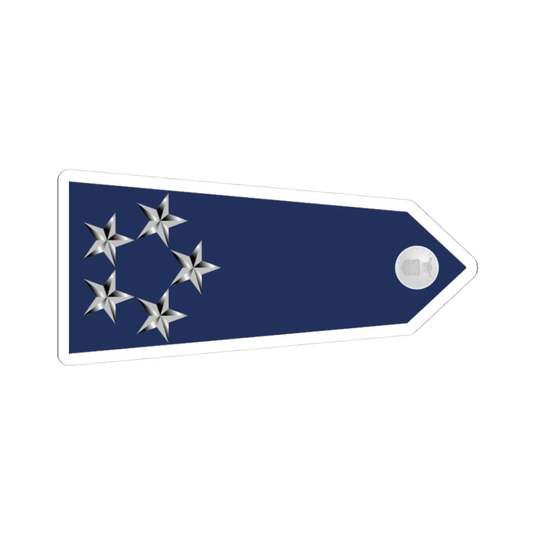 US Air Force O11 shoulderboard rotated 1949-1999 (United States) (Military Rank) STICKER Vinyl Kiss-Cut Decal 3 Inch White - The Sticker Space