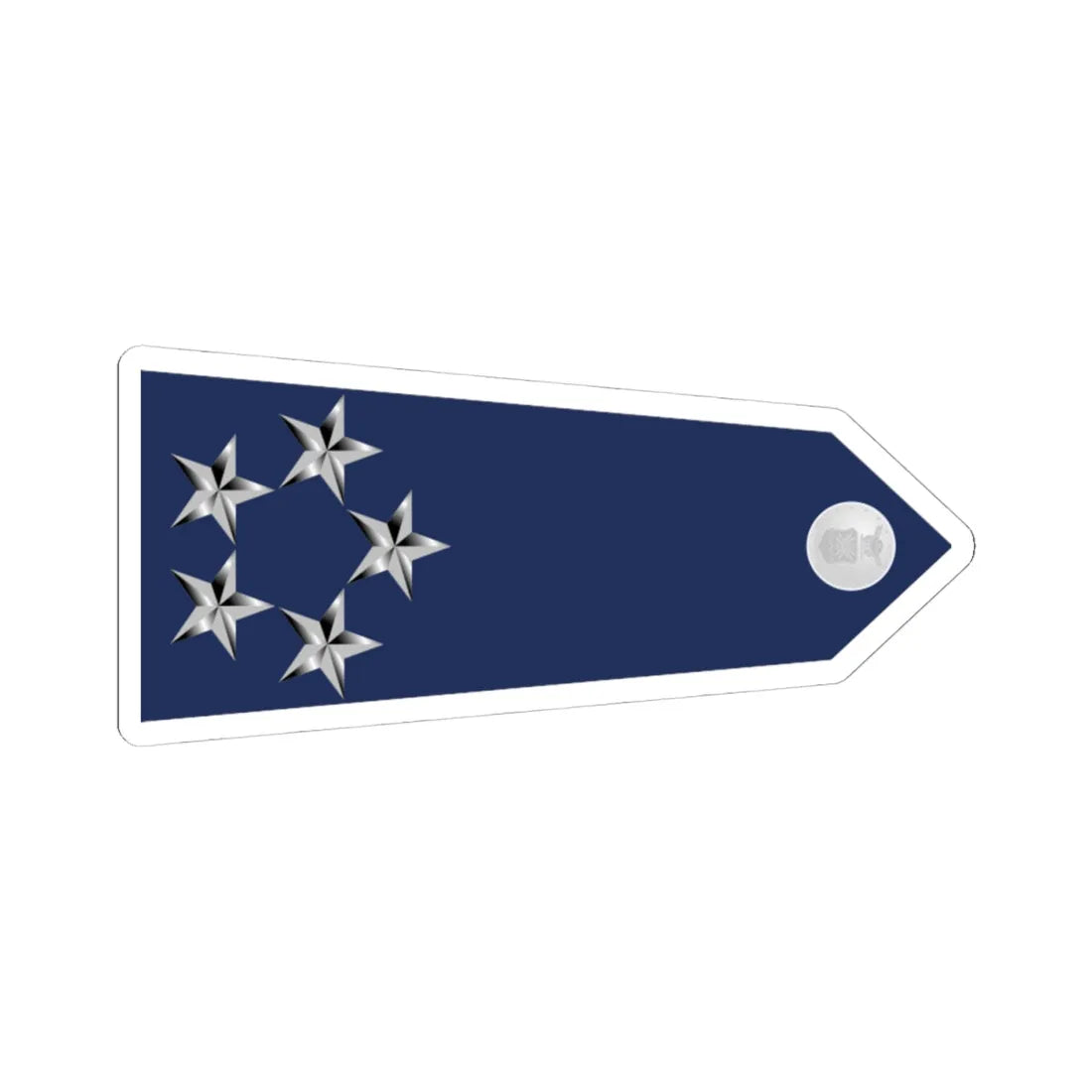 US Air Force O11 shoulderboard rotated 1949-1999 (United States) (Military Rank) STICKER Vinyl Kiss-Cut Decal 4 Inch White - The Sticker Space