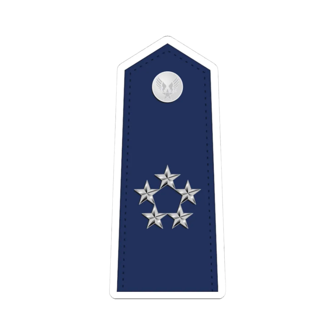 US Air Force O11 shoulderboard (United States) (Military Rank) STICKER Vinyl Kiss-Cut Decal 3 Inch White - The Sticker Space