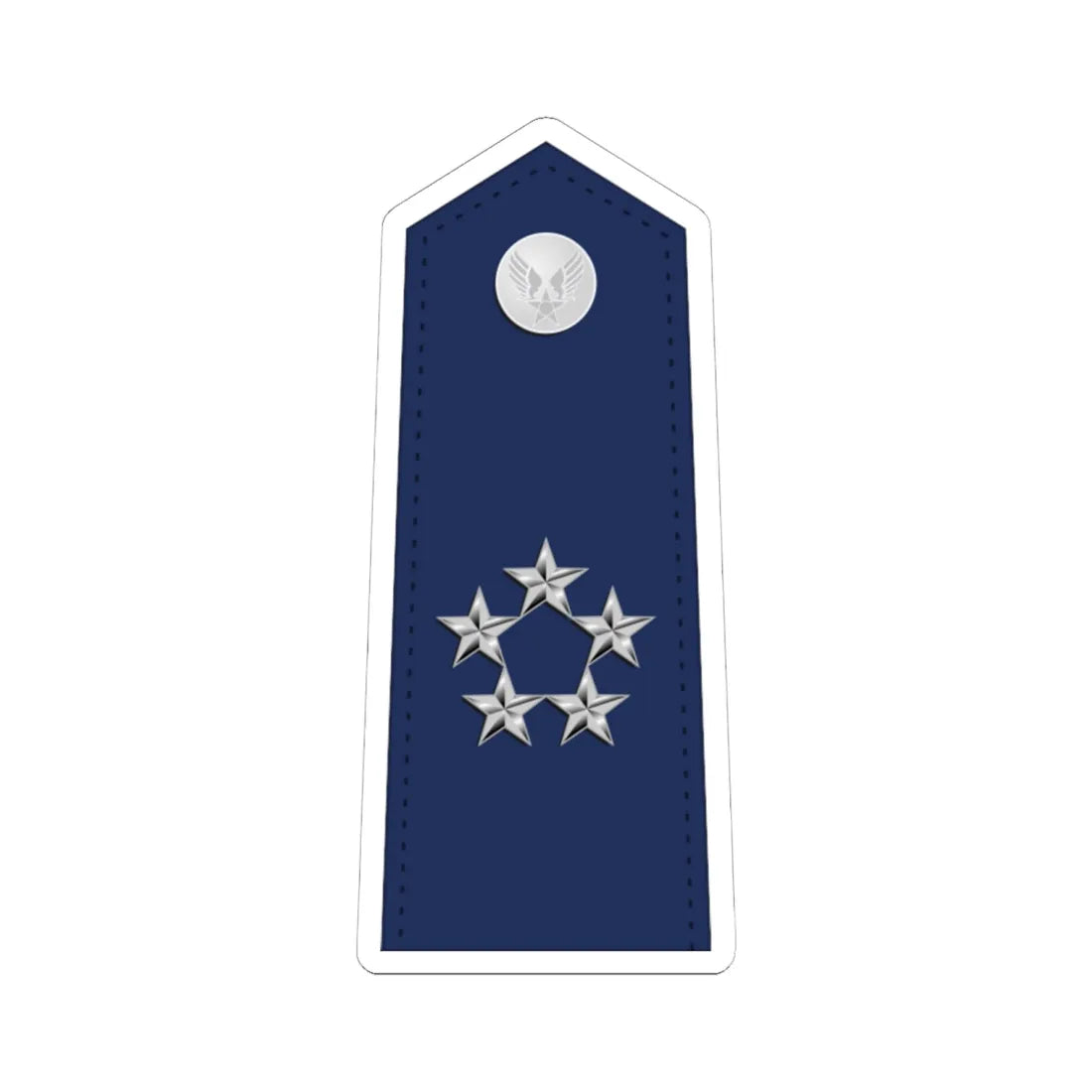 US Air Force O11 shoulderboard (United States) (Military Rank) STICKER Vinyl Kiss-Cut Decal 6 Inch White - The Sticker Space