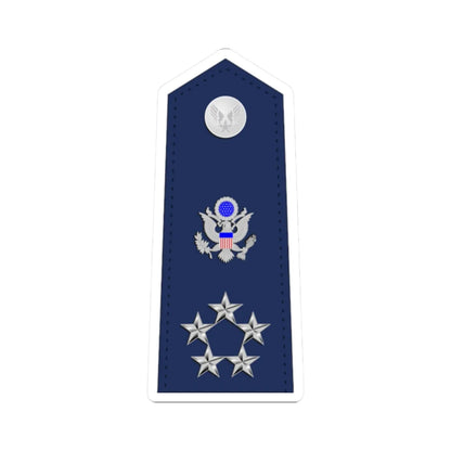 US Air Force O11 shoulderboard with seal (United States) (Military Rank) STICKER Vinyl Kiss-Cut Decal 2 Inch White - The Sticker Space