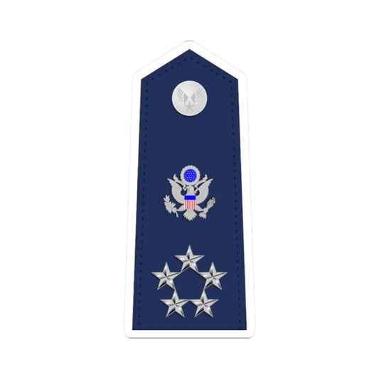 US Air Force O11 shoulderboard with seal (United States) (Military Rank) STICKER Vinyl Kiss-Cut Decal 2 Inch White - The Sticker Space