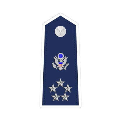 US Air Force O11 shoulderboard with seal (United States) (Military Rank) STICKER Vinyl Kiss-Cut Decal 4 Inch White - The Sticker Space