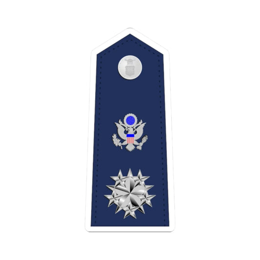 US Air Force O12 shoulderboard (United States) (Military Rank) STICKER Vinyl Kiss-Cut Decal 2 Inch White - The Sticker Space