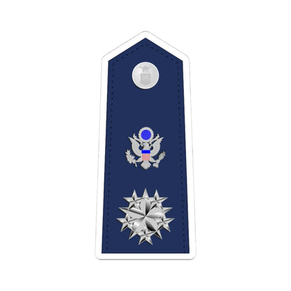 US Air Force O12 shoulderboard (United States) (Military Rank) STICKER Vinyl Kiss-Cut Decal 4 Inch White - The Sticker Space