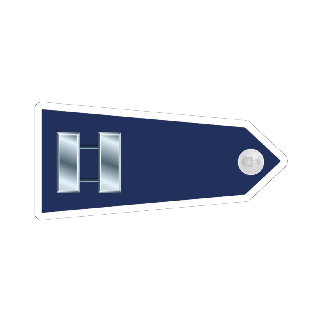 US Air Force O3 shoulderboard rotated 1949-1999 (United States) (Military Rank) STICKER Vinyl Kiss-Cut Decal 6 Inch White - The Sticker Space