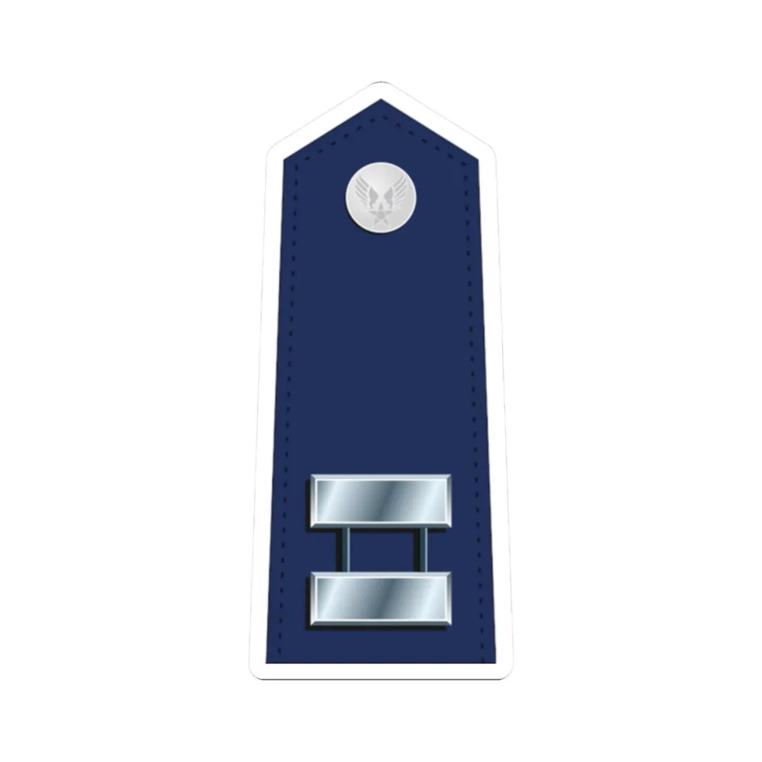 US Air Force O3 shoulderboard (United States) (Military Rank) STICKER Vinyl Kiss-Cut Decal 2 Inch White - The Sticker Space