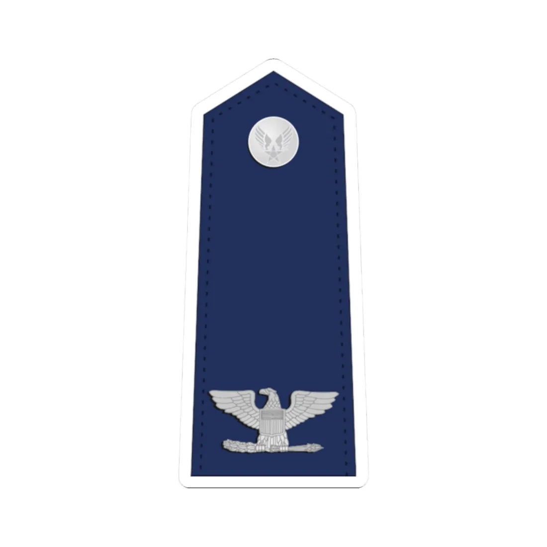 US Air Force O6 shoulderboard (United States) (Military Rank) STICKER Vinyl Kiss-Cut Decal 2 Inch White - The Sticker Space