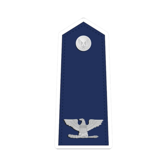 US Air Force O6 shoulderboard (United States) (Military Rank) STICKER Vinyl Kiss-Cut Decal 2 Inch White - The Sticker Space