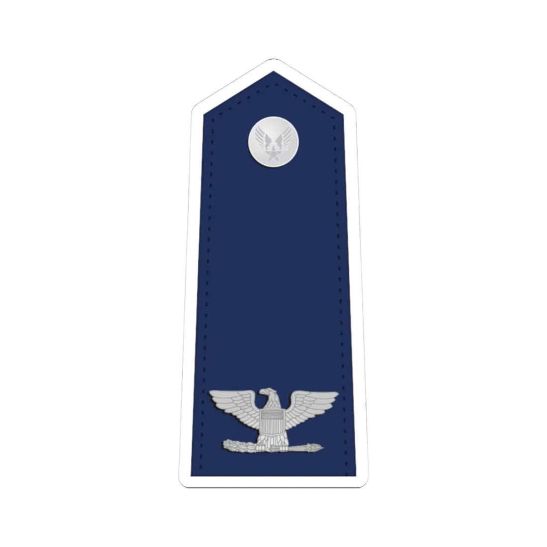 US Air Force O6 shoulderboard (United States) (Military Rank) STICKER Vinyl Kiss-Cut Decal 3 Inch White - The Sticker Space