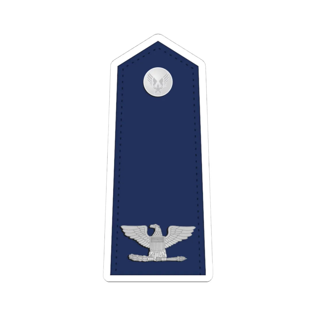 US Air Force O6 shoulderboard (United States) (Military Rank) STICKER Vinyl Kiss-Cut Decal 4 Inch White - The Sticker Space