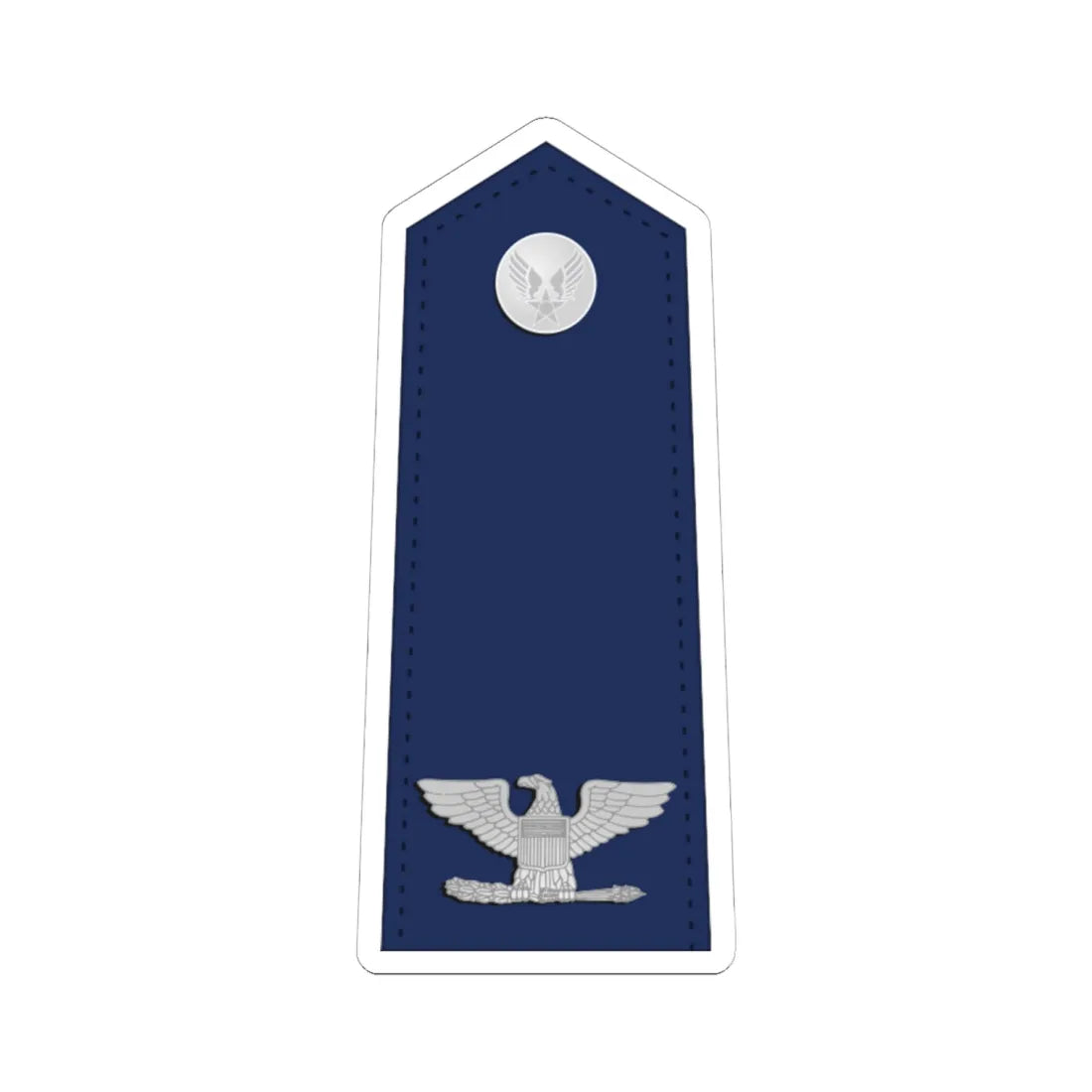 US Air Force O6 shoulderboard (United States) (Military Rank) STICKER Vinyl Kiss-Cut Decal 6 Inch White - The Sticker Space