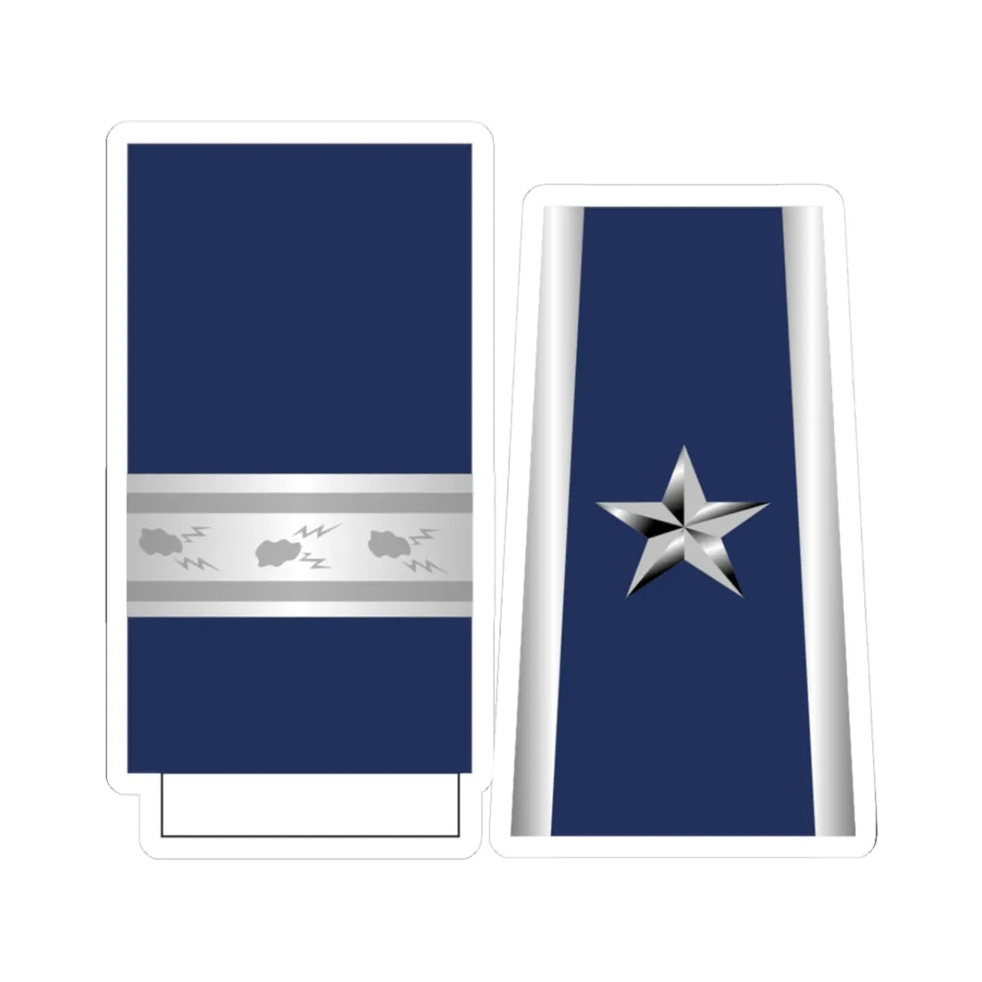 US Air Force O7 1993-1994 (United States) (Military Rank) STICKER Vinyl Kiss-Cut Decal 3 Inch White - The Sticker Space