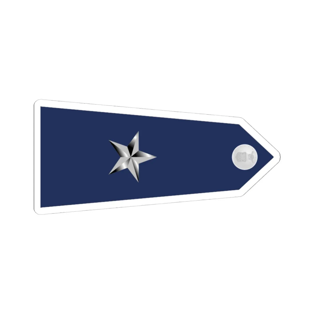 US Air Force O7 shoulderboard rotated 1949-1999 (United States) (Military Rank) STICKER Vinyl Kiss-Cut Decal 4 Inch White - The Sticker Space