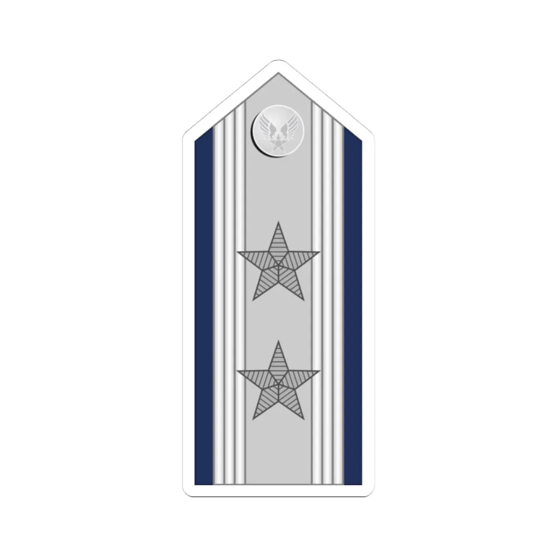 US Air force O8 mess (United States) (Military Rank) STICKER Vinyl Kiss-Cut Decal 3 Inch White - The Sticker Space