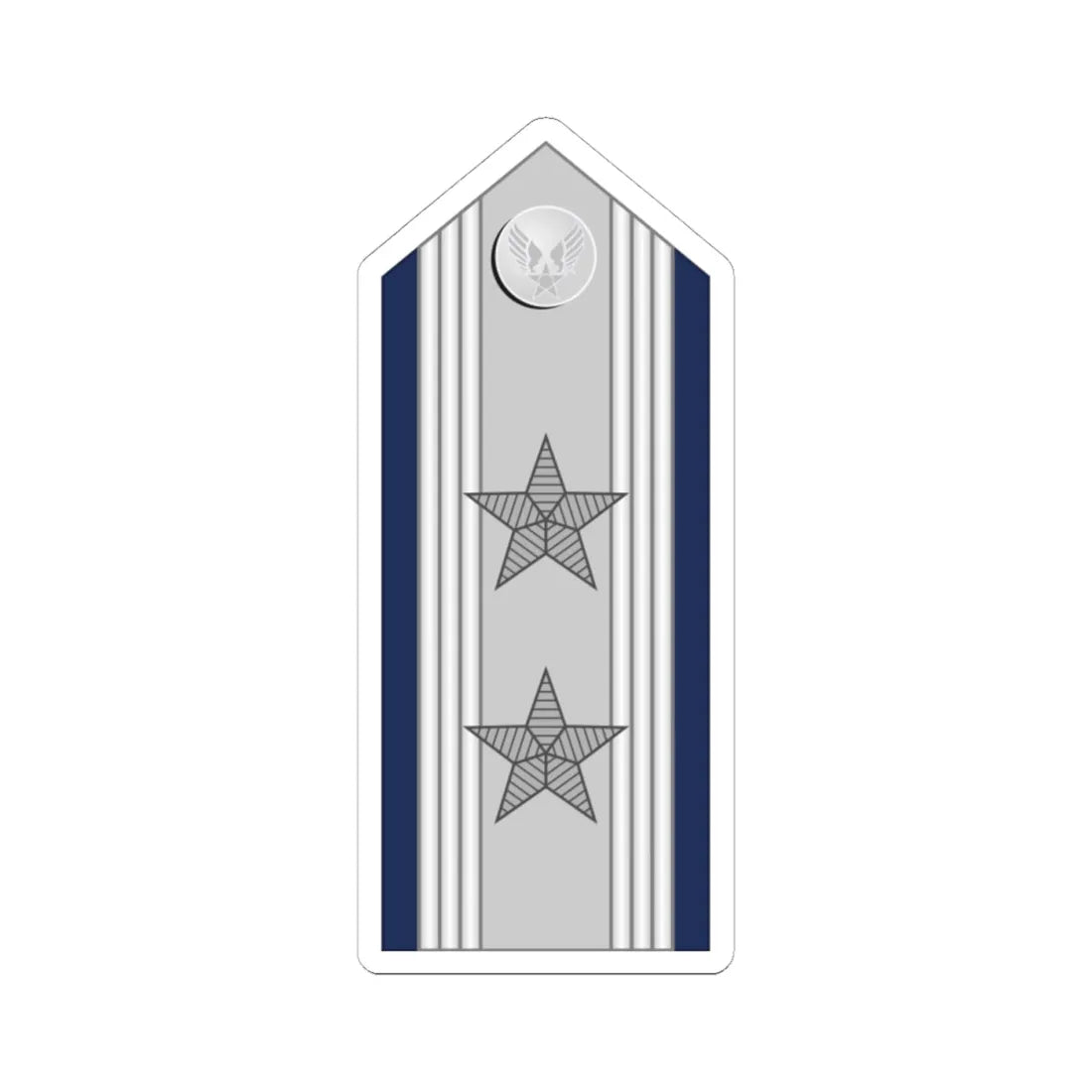 US Air force O8 mess (United States) (Military Rank) STICKER Vinyl Kiss-Cut Decal 4 Inch White - The Sticker Space