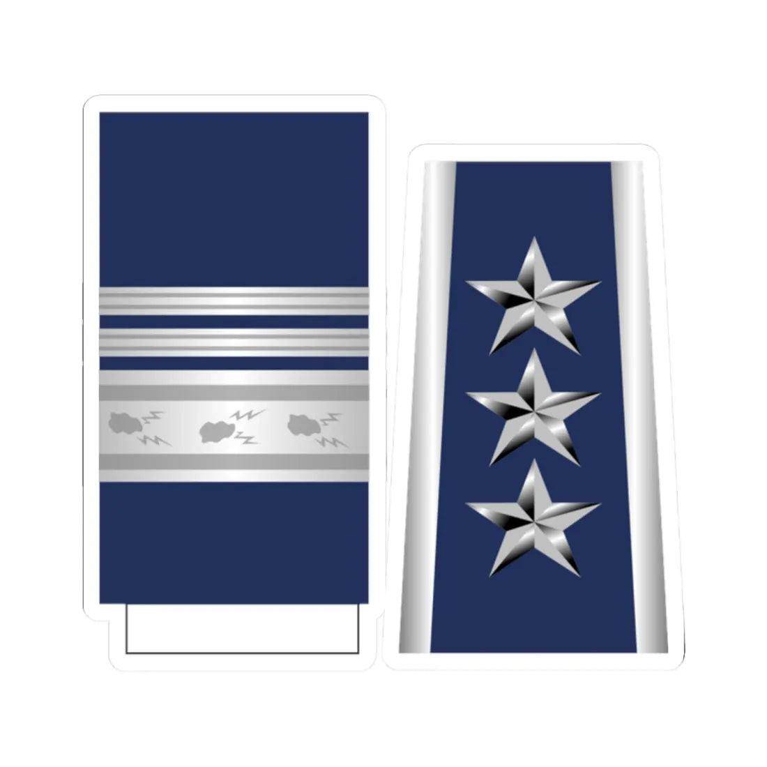 US Air Force O9 1993-1994 (United States) (Military Rank) STICKER Vinyl Kiss-Cut Decal 2 Inch White - The Sticker Space