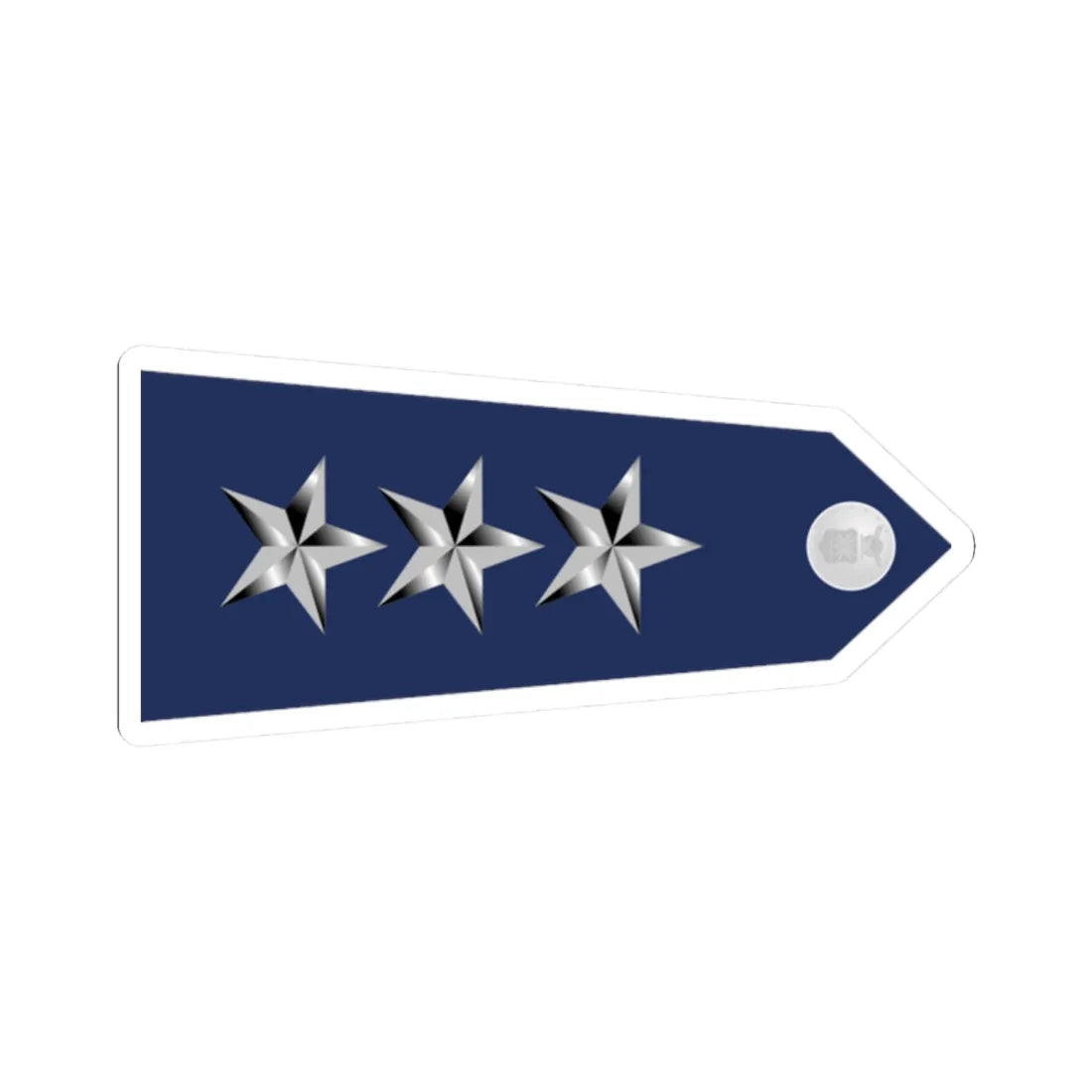 US Air Force O9 shoulderboard rotated 1949-1999 (United States) (Military Rank) STICKER Vinyl Kiss-Cut Decal 2 Inch White - The Sticker Space