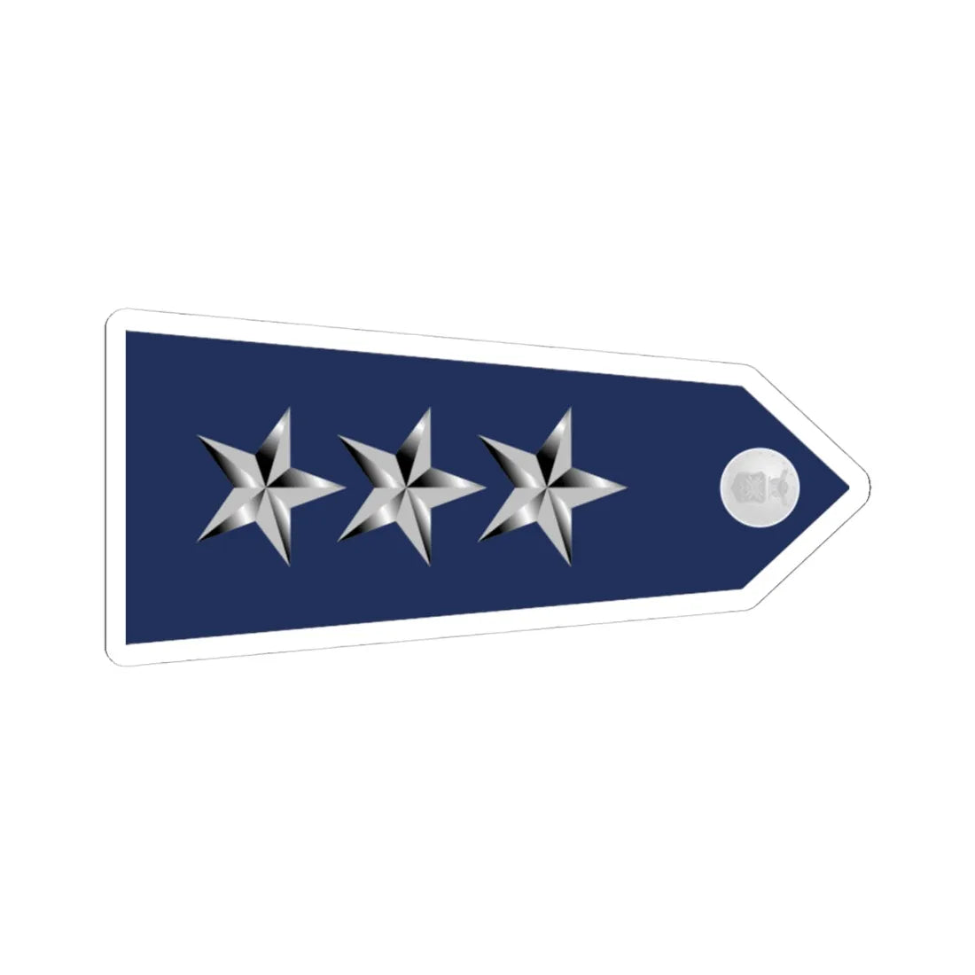 US Air Force O9 shoulderboard rotated 1949-1999 (United States) (Military Rank) STICKER Vinyl Kiss-Cut Decal 4 Inch White - The Sticker Space