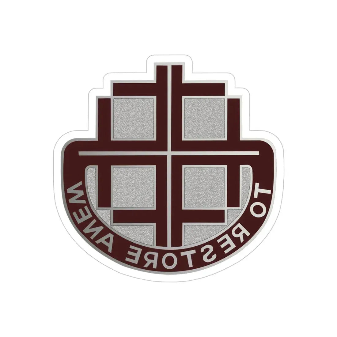 US Area Dental Laboratory Alameda (U.S. Army) REVERSE PRINT Transparent Die-Cut STICKER 4 Inch Die-Cut Transparent - The Sticker Space