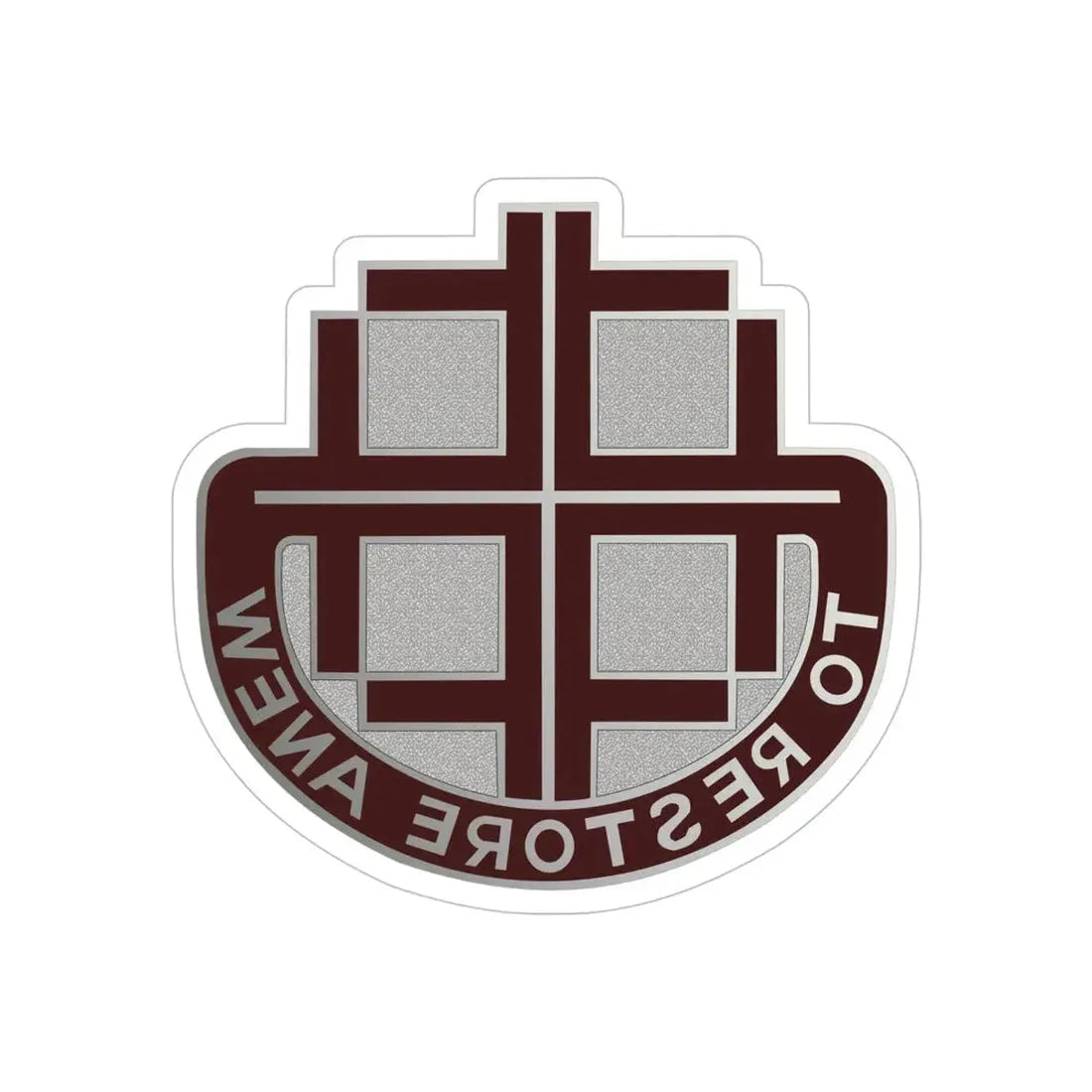 US Area Dental Laboratory Alameda (U.S. Army) REVERSE PRINT Transparent Die-Cut STICKER 5 Inch Die-Cut Transparent - The Sticker Space