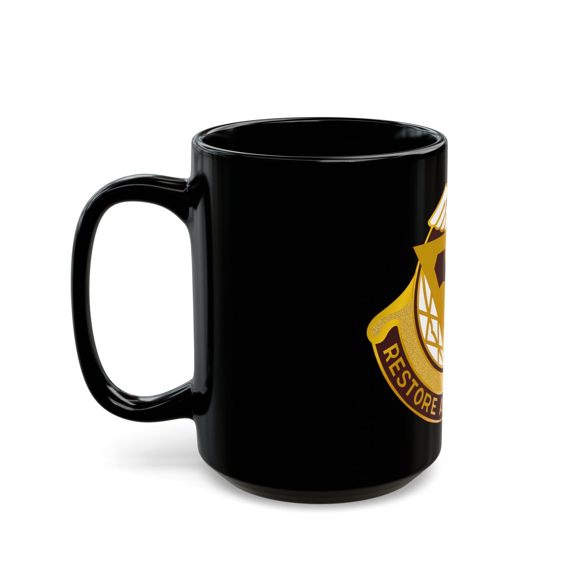 US Area Dental Laboratory Fort Sam Houston (U.S. Army) Black Coffee Mug-The Sticker Space