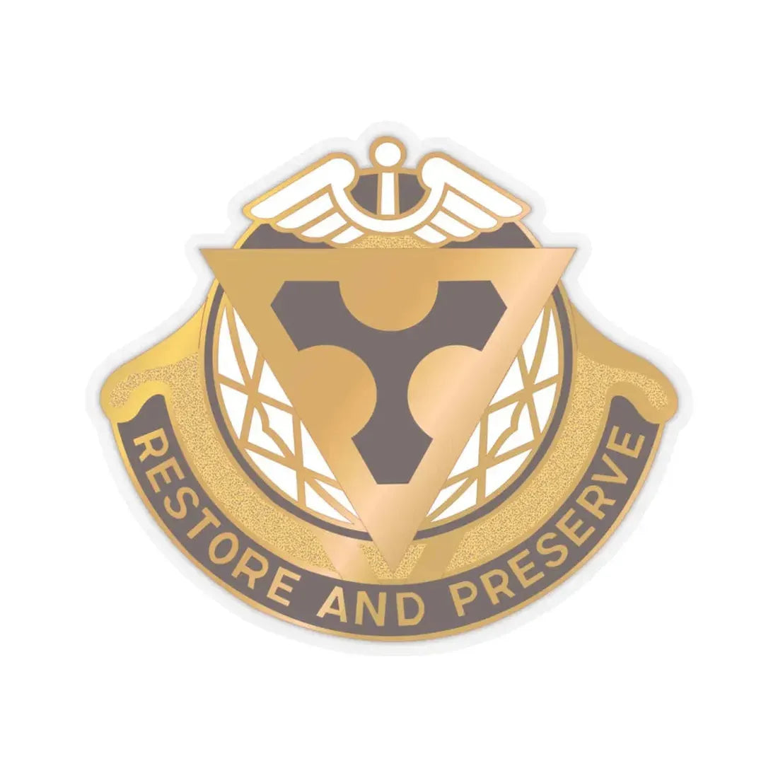 US Area Dental Laboratory Fort Sam Houston (U.S. Army) STICKER Vinyl Kiss-Cut Decal 4 Inch Transparent - The Sticker Space