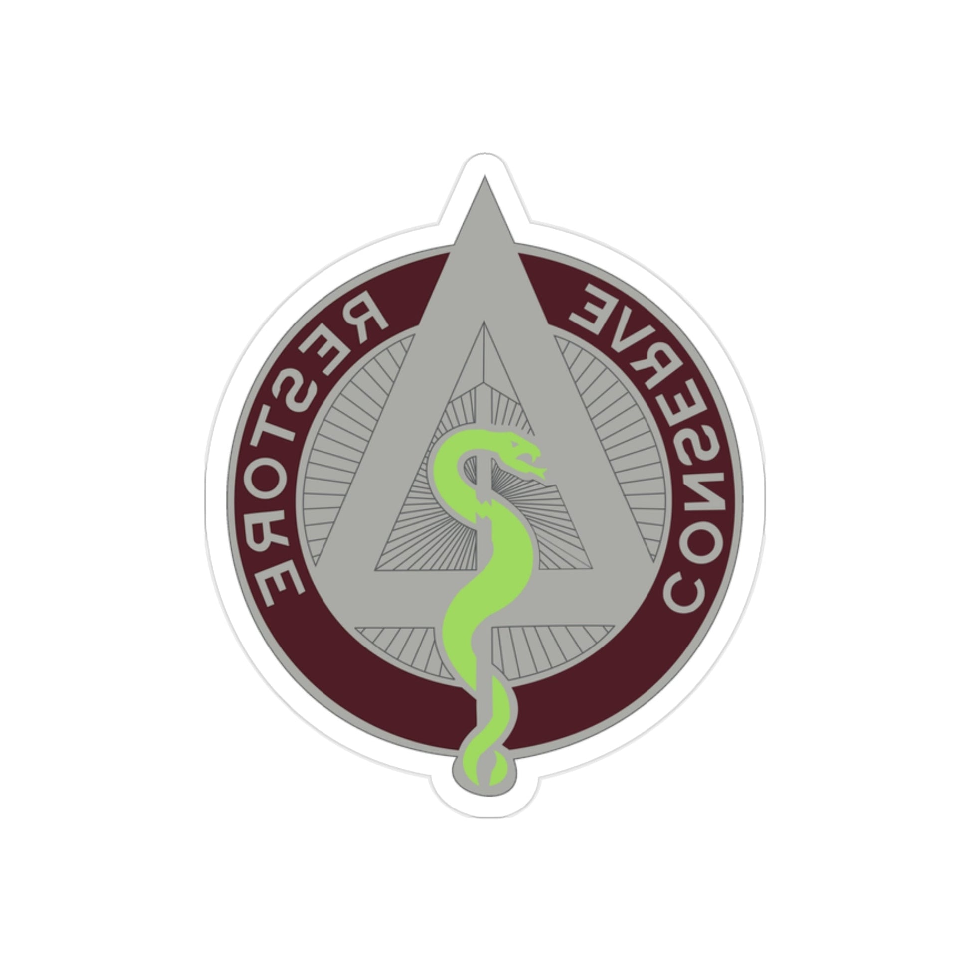 US Area Dental Laboratory Walter Reed Medical Center (U.S. Army) REVERSE PRINT Transparent STICKER-2" × 2"-The Sticker Space