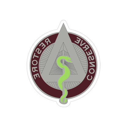 US Area Dental Laboratory Walter Reed Medical Center (U.S. Army) REVERSE PRINT Transparent STICKER-3" × 3"-The Sticker Space