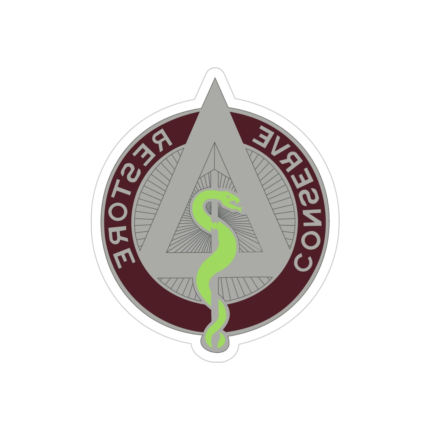 US Area Dental Laboratory Walter Reed Medical Center (U.S. Army) REVERSE PRINT Transparent STICKER-4" × 4"-The Sticker Space