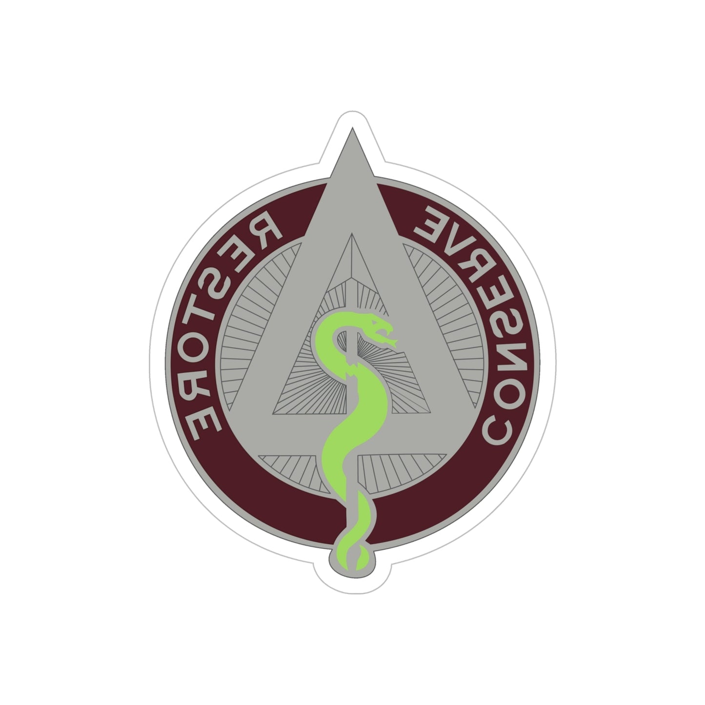 US Area Dental Laboratory Walter Reed Medical Center (U.S. Army) REVERSE PRINT Transparent STICKER-6 Inch-The Sticker Space