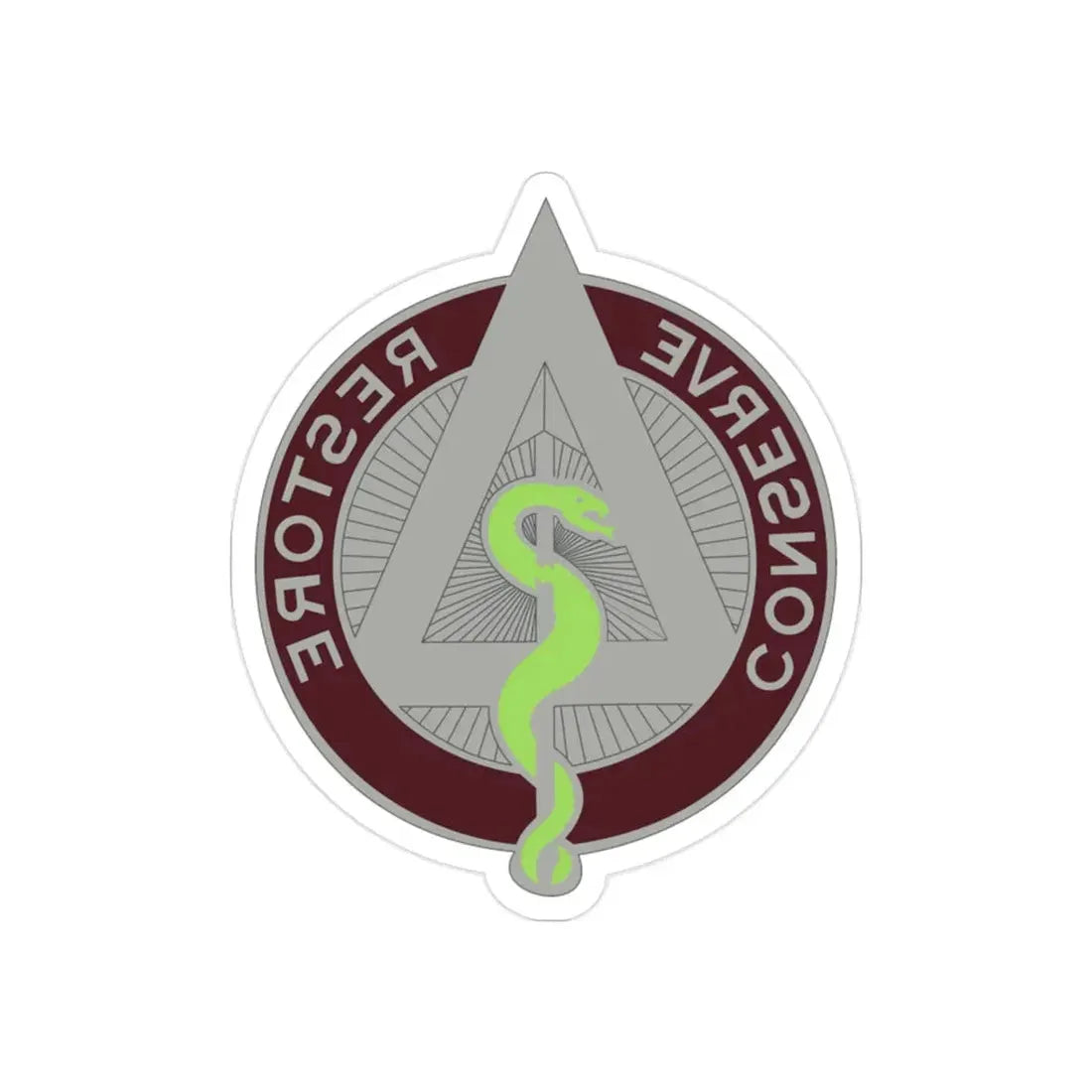 US Area Dental Laboratory Walter Reed Medical Center (U.S. Army) REVERSE PRINT Transparent Die-Cut STICKER 2 Inch Die-Cut Transparent - The Sticker Space