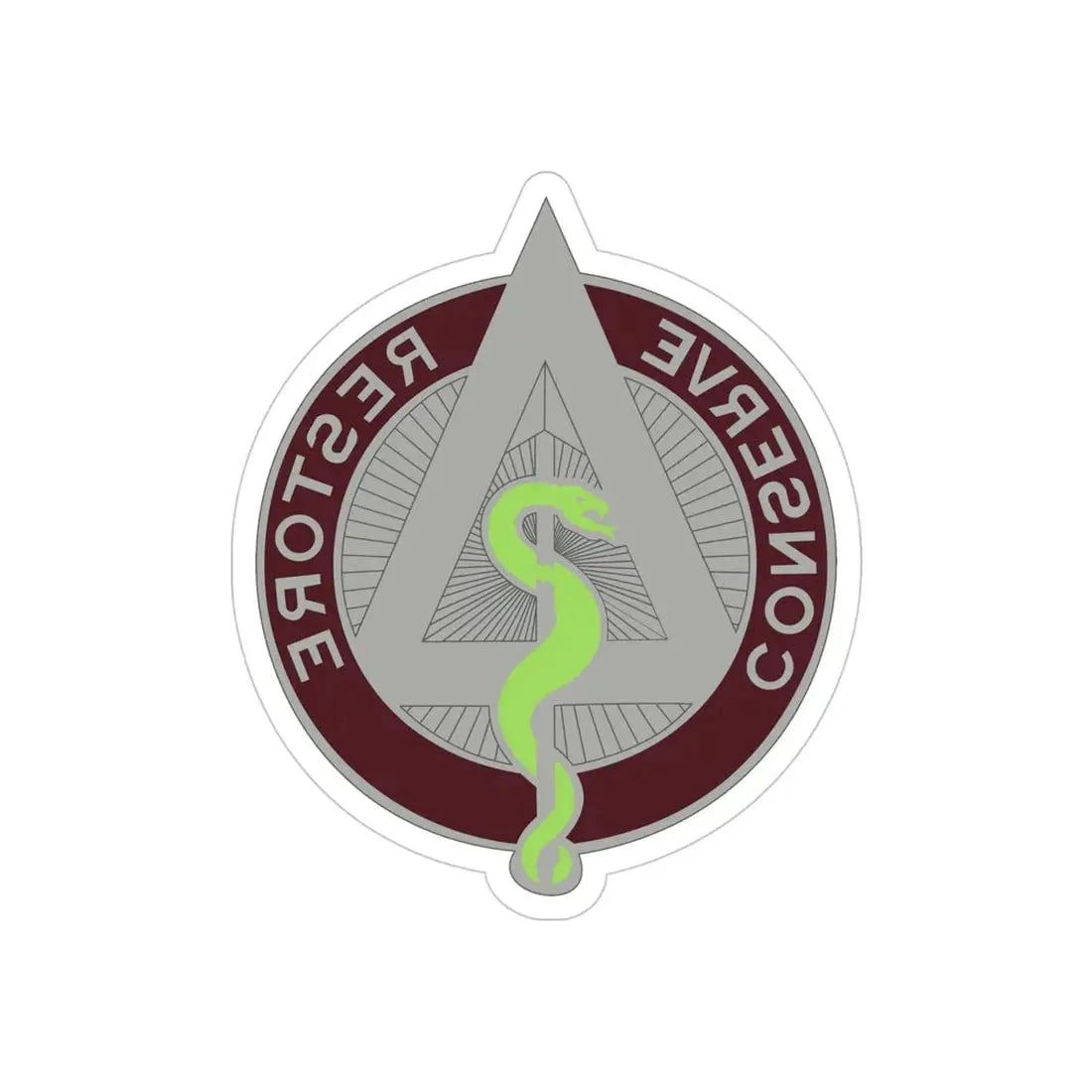 US Area Dental Laboratory Walter Reed Medical Center (U.S. Army) REVERSE PRINT Transparent Die-Cut STICKER 4 Inch Die-Cut Transparent - The Sticker Space