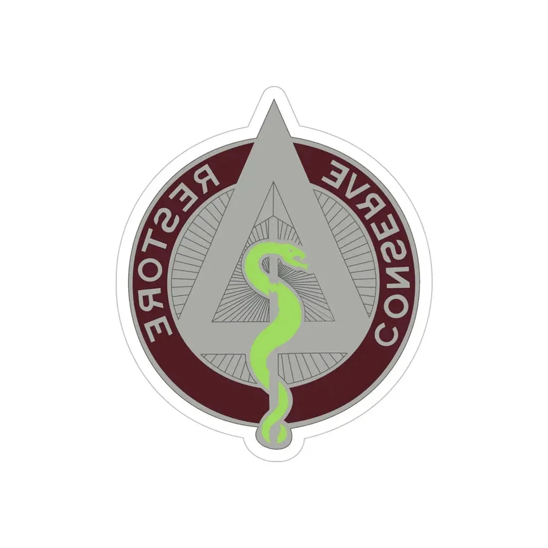 US Area Dental Laboratory Walter Reed Medical Center (U.S. Army) REVERSE PRINT Transparent Die-Cut STICKER 6 Inch Die-Cut Transparent - The Sticker Space