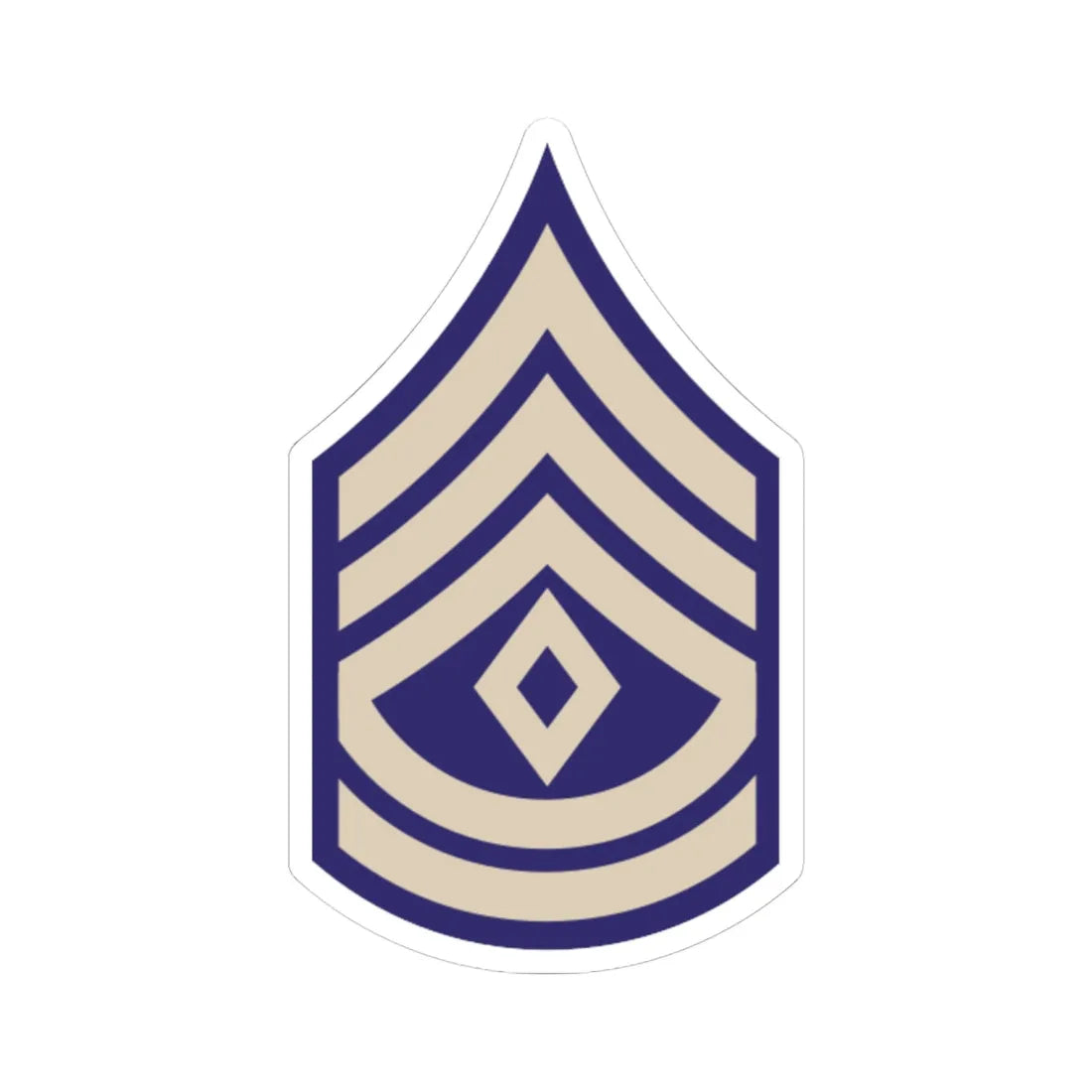 US Army 1920 1SGT (United States) (Military Rank) STICKER Vinyl Kiss-Cut Decal 6 Inch White - The Sticker Space