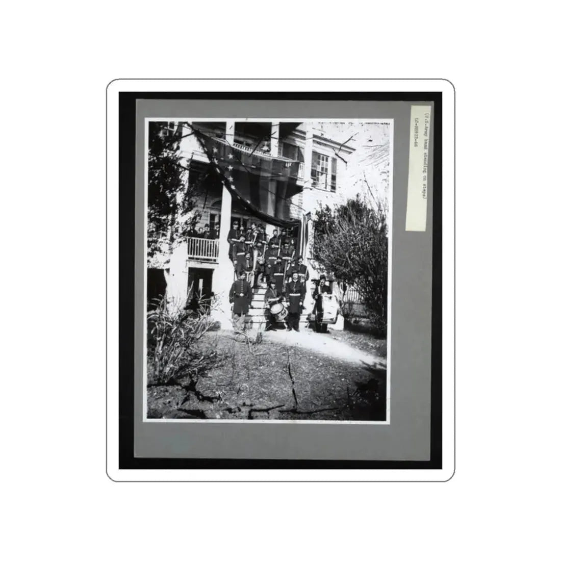 U.S. Army Band Standing On Steps (U.S. Civil War) STICKER Vinyl Die-Cut Decal White Die-Cut 2 Inch - The Sticker Space