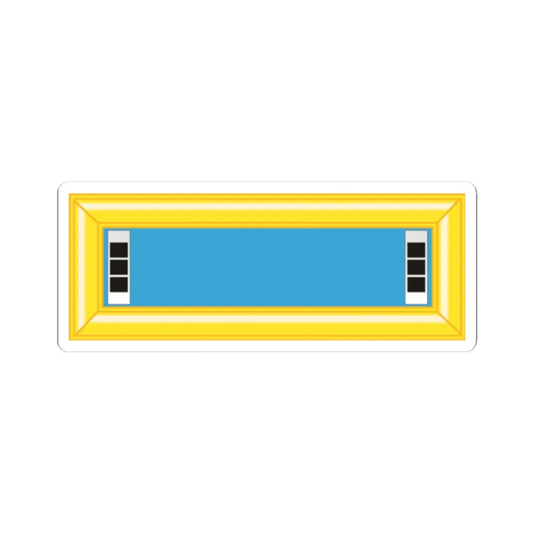 US Army CW3 shoulderboard (United States) (Military Rank) STICKER Vinyl Kiss-Cut Decal 3 Inch White - The Sticker Space