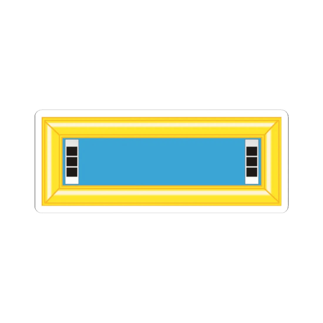 US Army CW3 shoulderboard (United States) (Military Rank) STICKER Vinyl Kiss-Cut Decal 4 Inch White - The Sticker Space