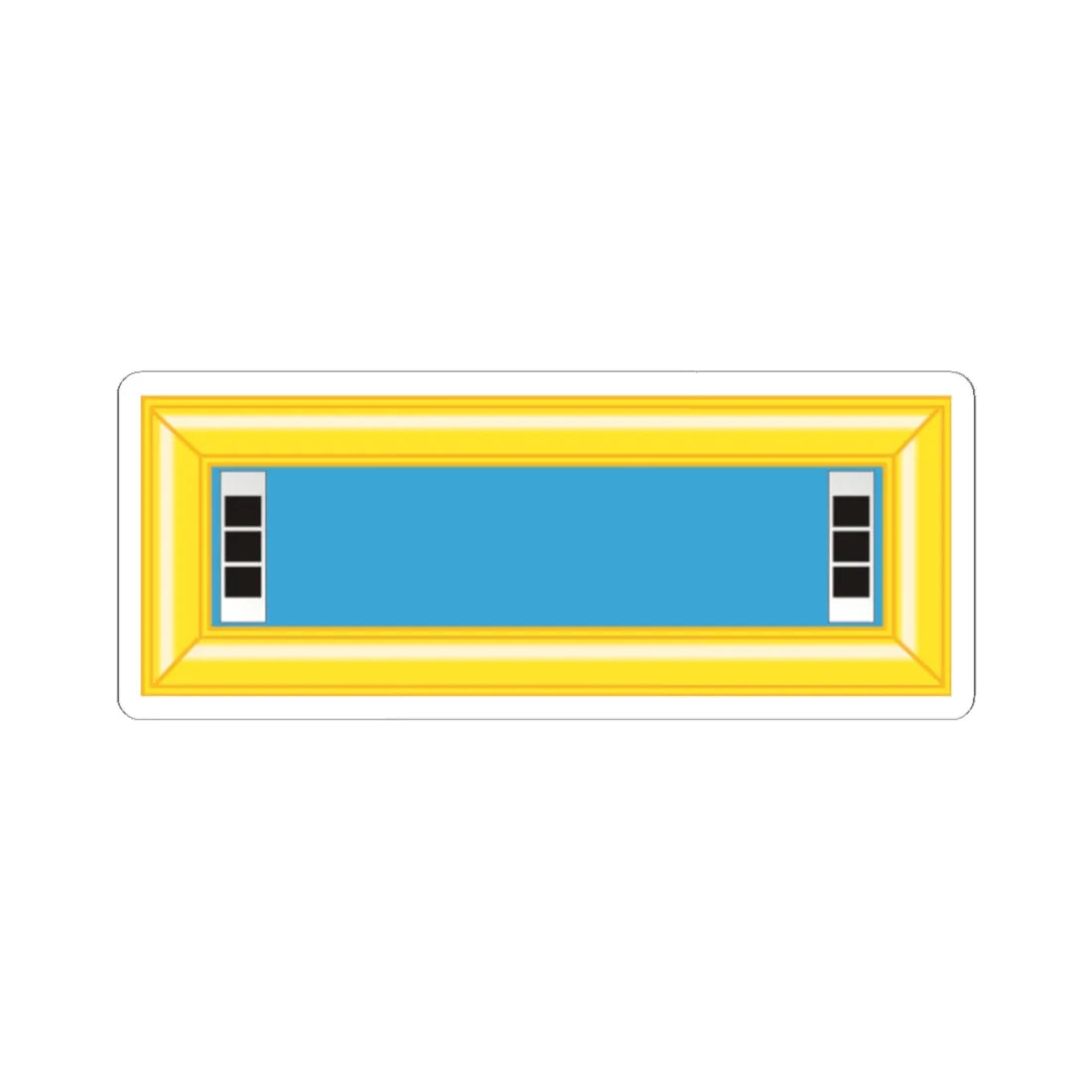 US Army CW3 shoulderboard (United States) (Military Rank) STICKER Vinyl Kiss-Cut Decal 6 Inch White - The Sticker Space