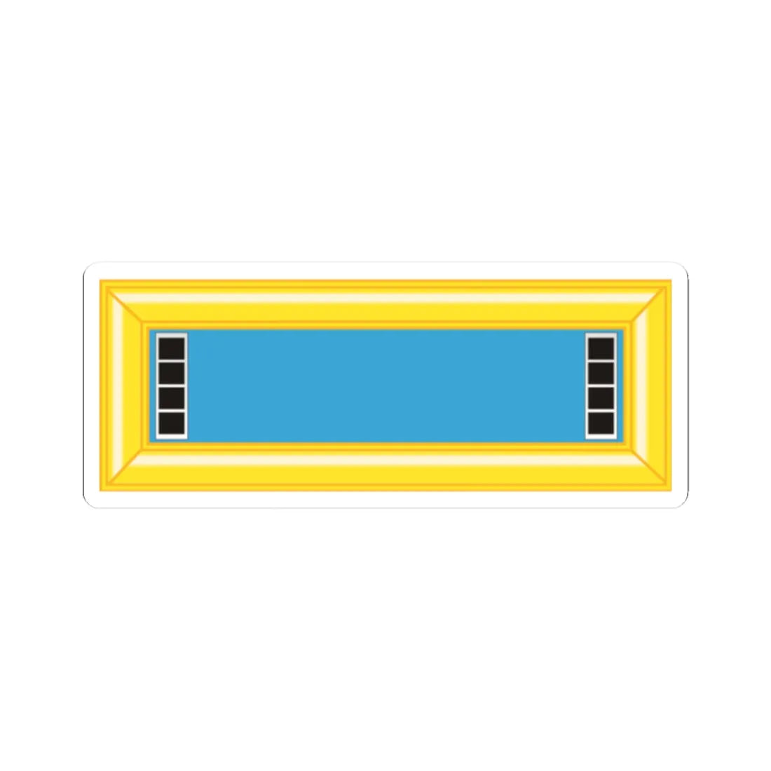 US Army CW4 shoulderboard (United States) (Military Rank) STICKER Vinyl Kiss-Cut Decal 2 Inch White - The Sticker Space