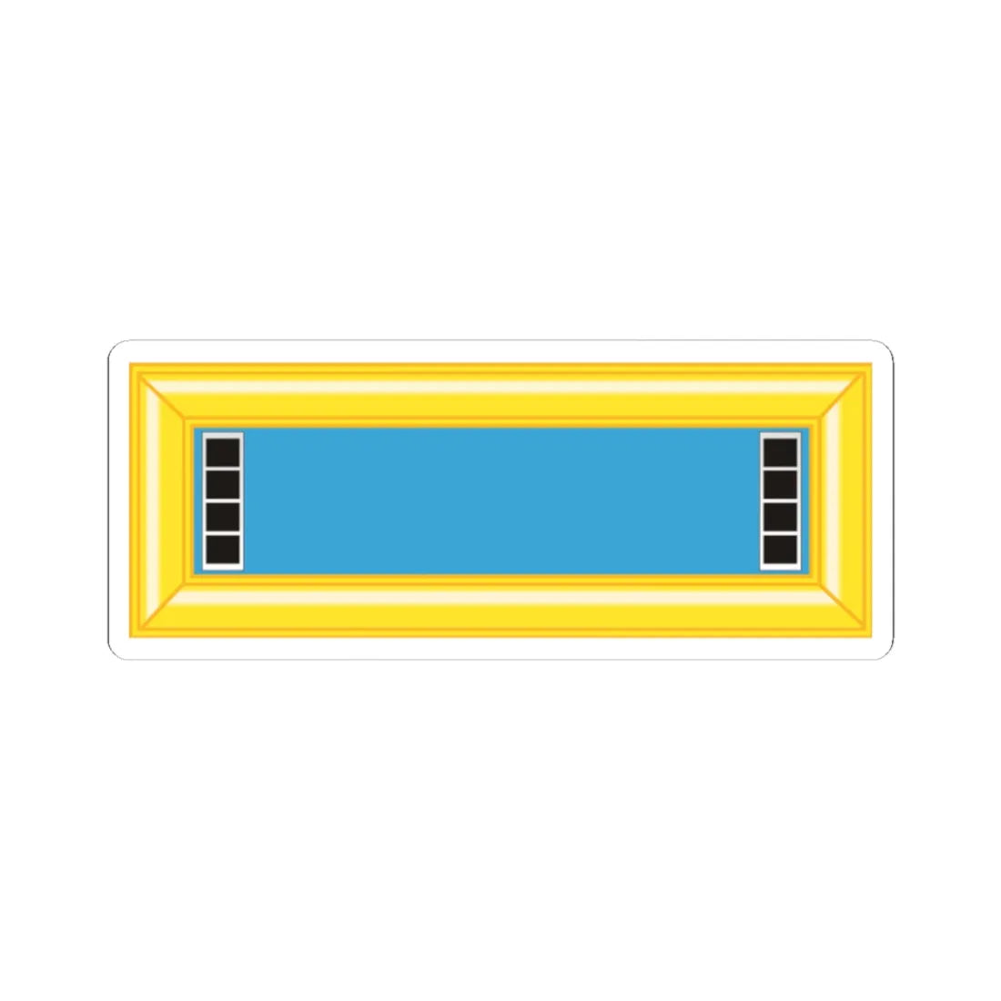 US Army CW4 shoulderboard (United States) (Military Rank) STICKER Vinyl Kiss-Cut Decal 4 Inch White - The Sticker Space