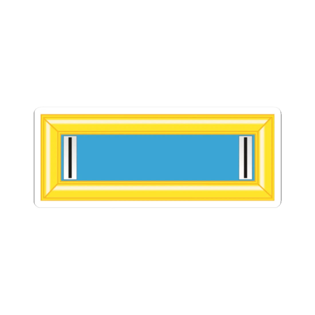 US Army CW5 shoulderboard (United States) (Military Rank) STICKER Vinyl Kiss-Cut Decal 2 Inch White - The Sticker Space