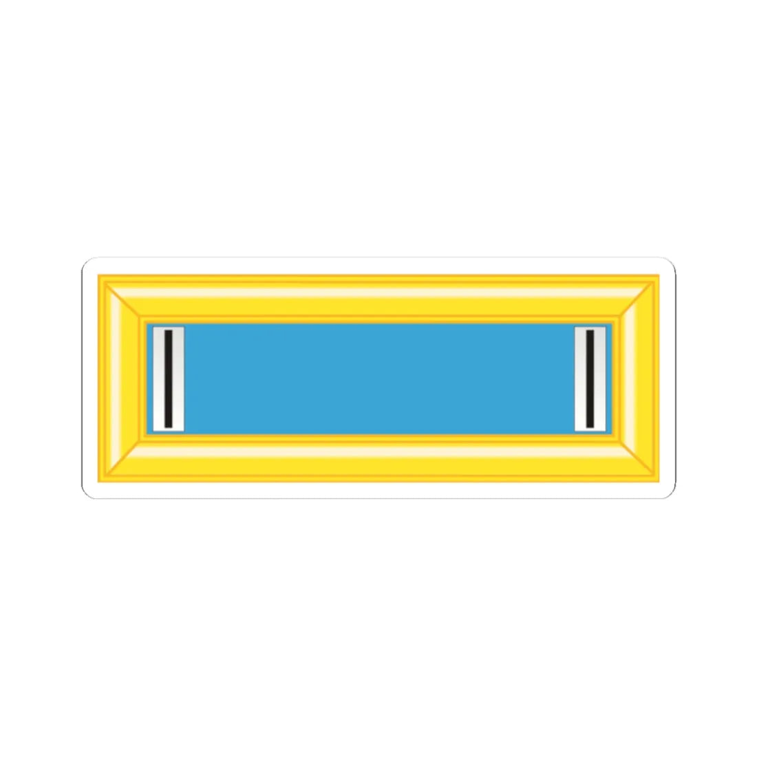 US Army CW5 shoulderboard (United States) (Military Rank) STICKER Vinyl Kiss-Cut Decal 3 Inch White - The Sticker Space