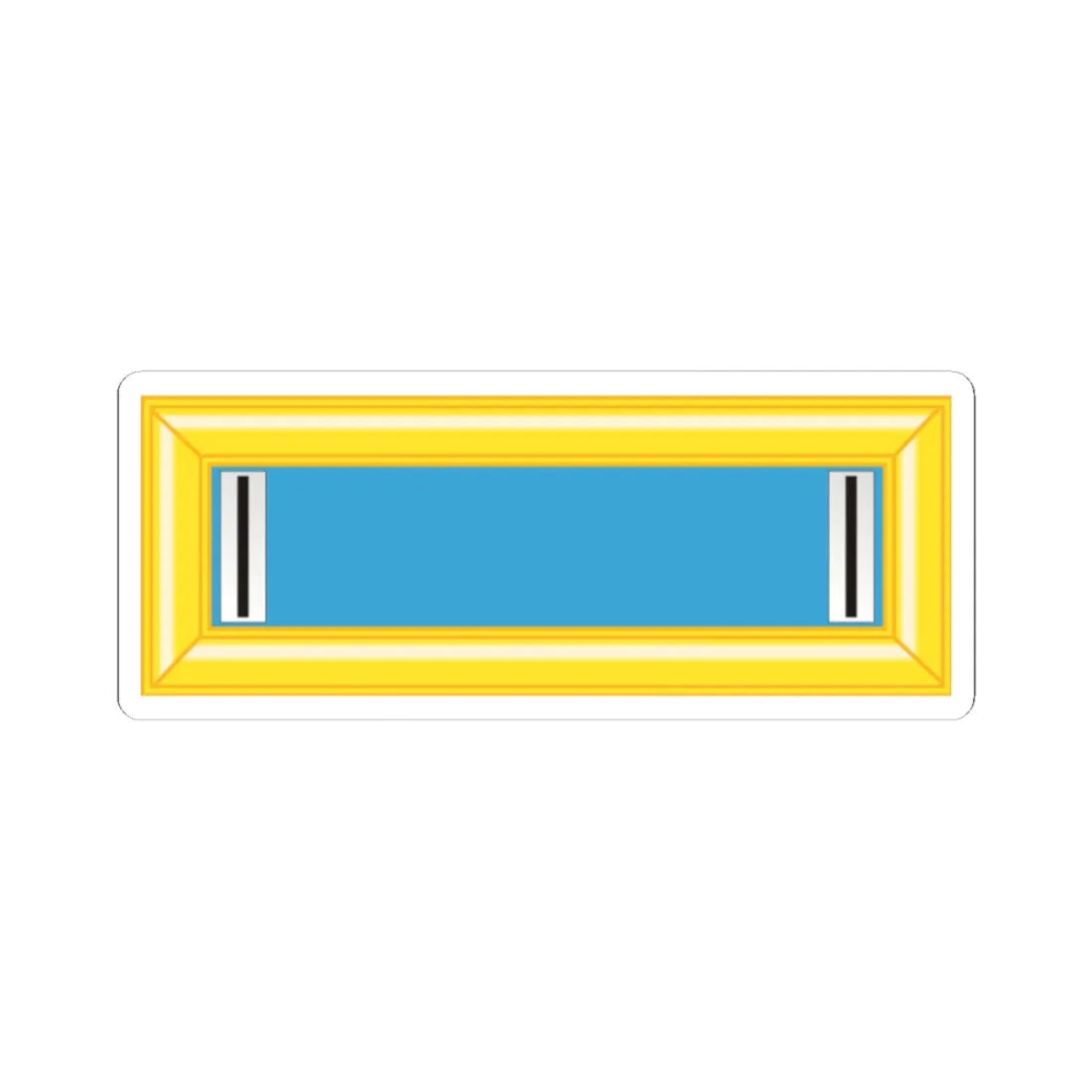 US Army CW5 shoulderboard (United States) (Military Rank) STICKER Vinyl Kiss-Cut Decal 4 Inch White - The Sticker Space