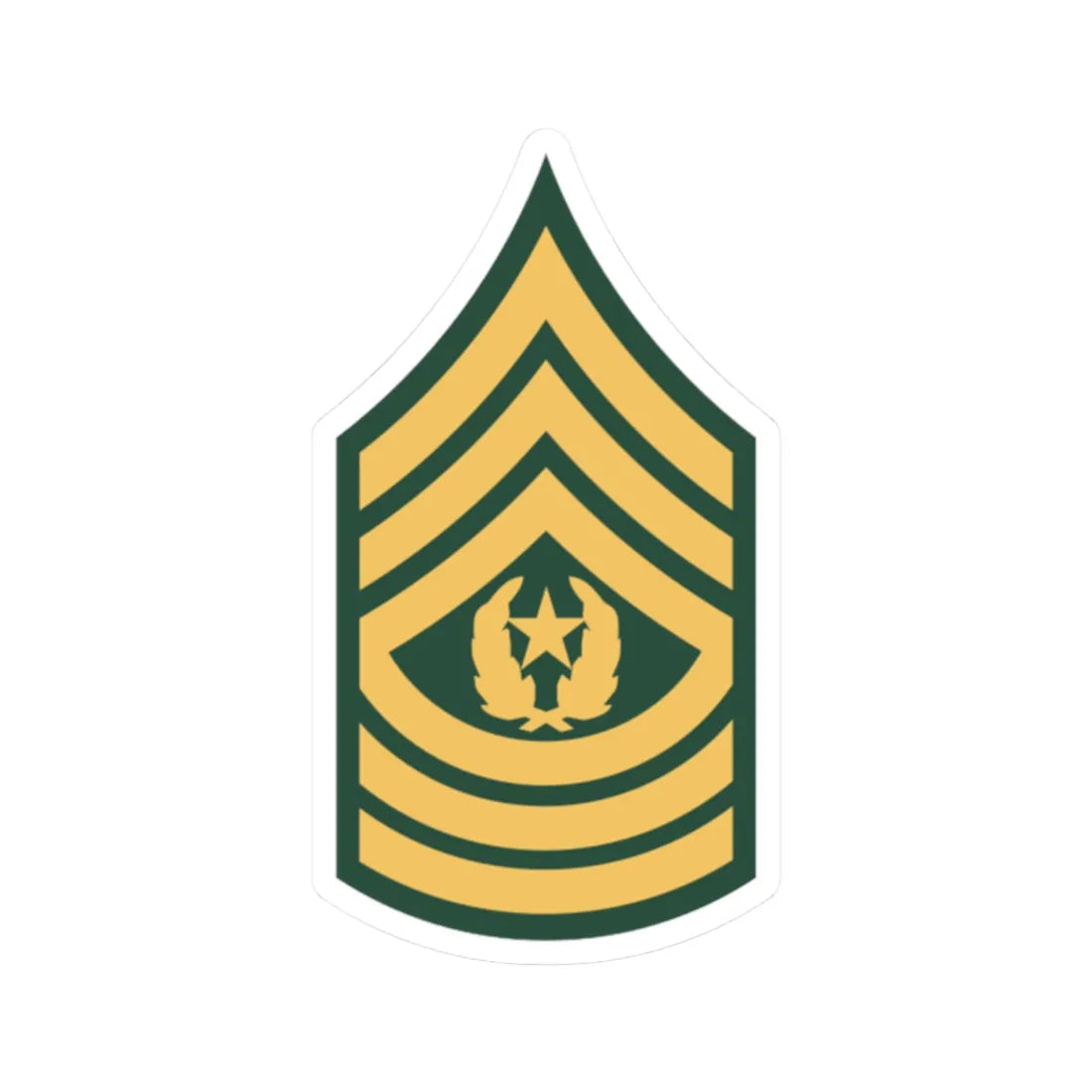 US Army E 9 SMA 1966-1979 (United States) (Military Rank) STICKER Vinyl Kiss-Cut Decal 2 Inch White - The Sticker Space